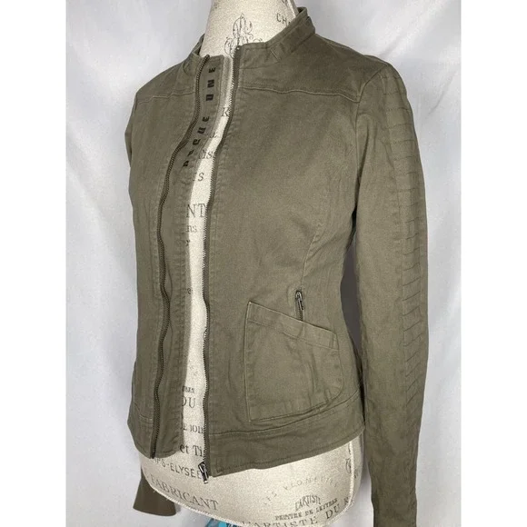 Star Wars Rogue One Jyn Erso Hot Topic Green Rebel Jacket Juniors Size SMALL - Picture 2 of 12